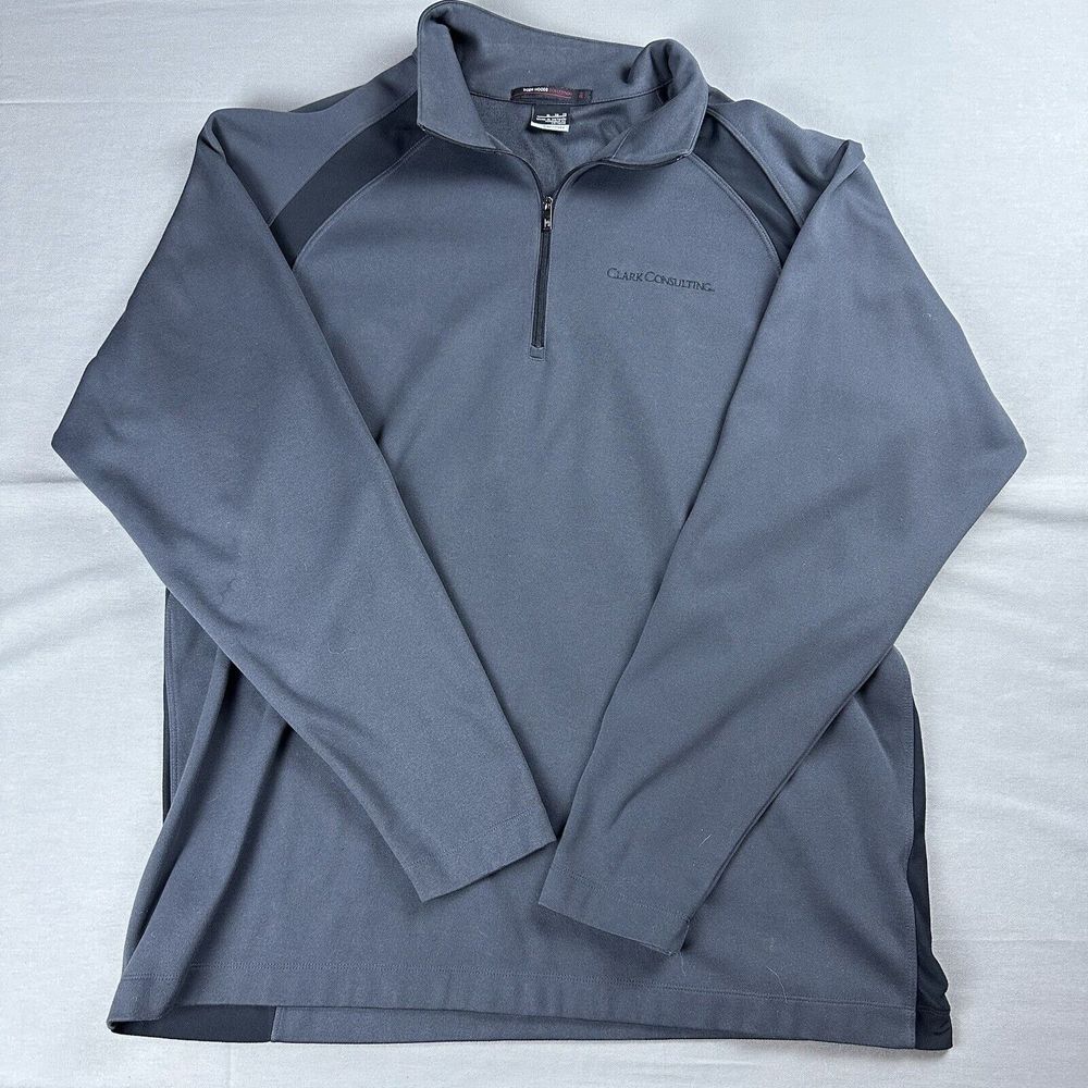 Nike Tiger Woods Shirt Men's XL Golf 1/2 Zip Gray Pullover Long Sleeve